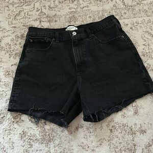 Abercrombie & Fitch Black High-Rise Women Jean Shorts